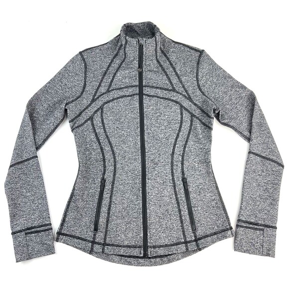 Lululemon Define Jacket Heathered Black Womens 8 Activewear Full Zip 1st Release - Picture 1 of 9